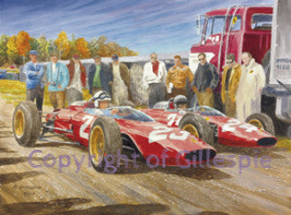 Surtees and Bandini Ferrari