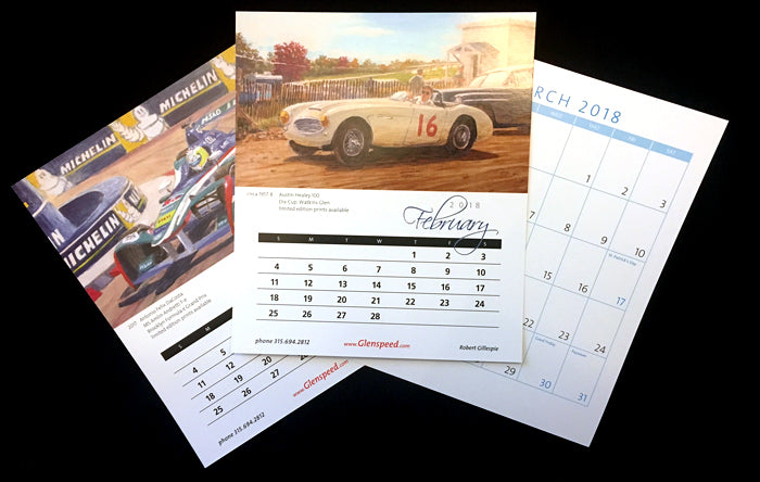 2018 Vintage Racing Desk Calendar