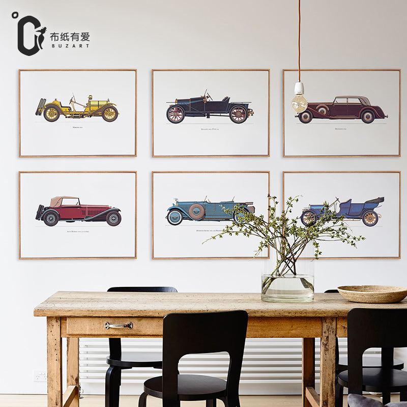 Vintage Automobile Canvas Collection