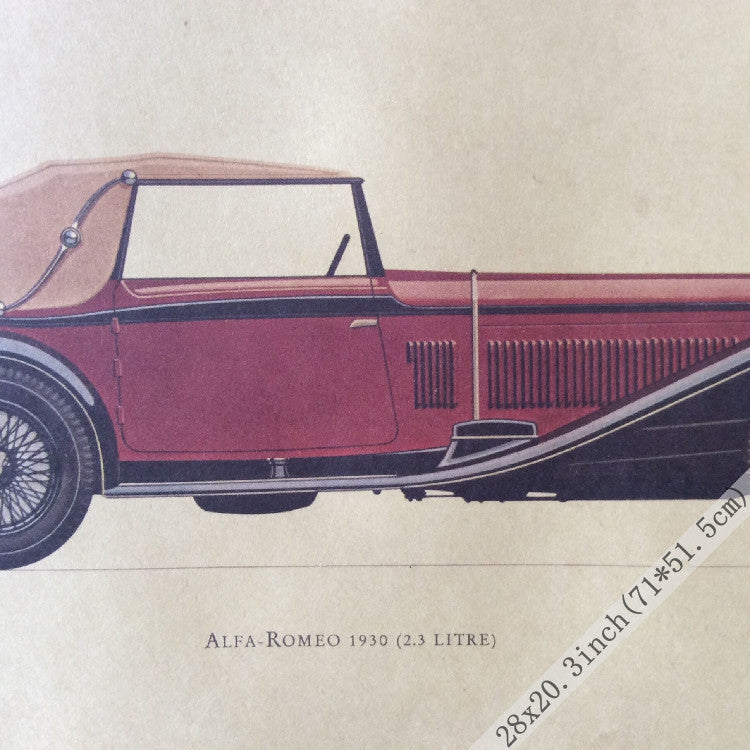 Retro Vintage Car Collection Poster